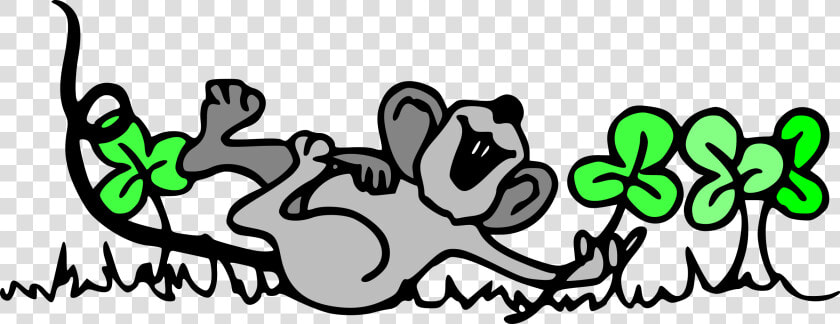 This Free Icons Png Design Of Mouse Playing In Shamrocks   Clip Art For March  Transparent PngTransparent PNG