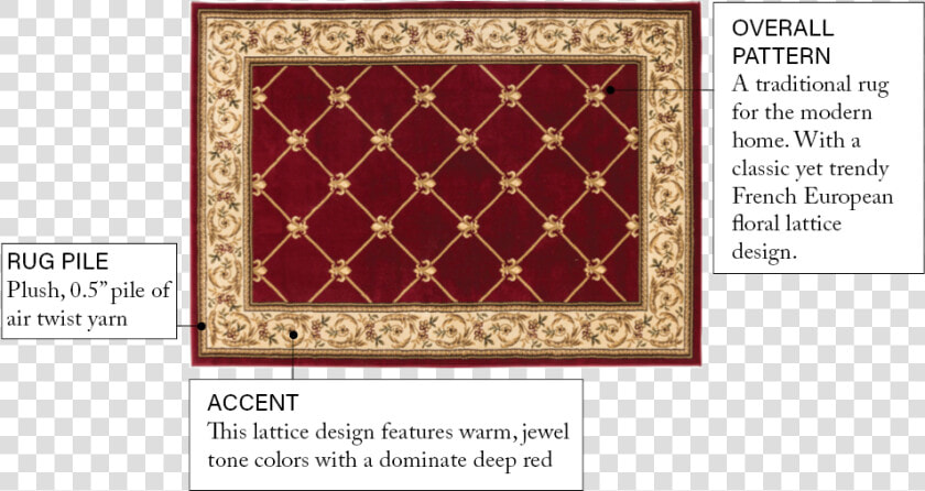 Well Woven Fleur De Lis Red Rug   Wood  HD Png DownloadTransparent PNG