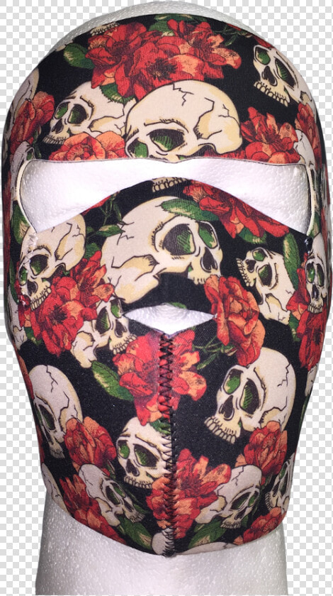 Skull And Roses Full Face Mask   Pencil Skirt  HD Png DownloadTransparent PNG