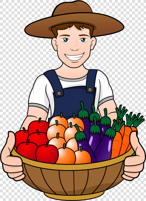 A Men Have Fruits And Vegetables In The Basket   Basket Fruits And Vegetables Clipart  HD Png DownloadTransparent PNG