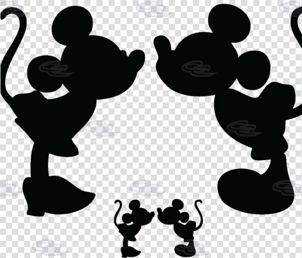 Mickey And Minnie Silhouette Kissing Download   Mickey And Minnie Kissing  HD Png DownloadTransparent PNG