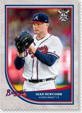 2018 Topps Big League Baseball Sean Newcomb Base Poster   Atlanta Braves  HD Png DownloadTransparent PNG