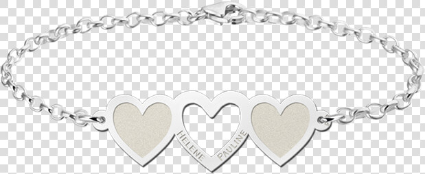 Heart Of Silver Bracelet With Three Hearts   Silver Bracelets For Women Hd  HD Png DownloadTransparent PNG