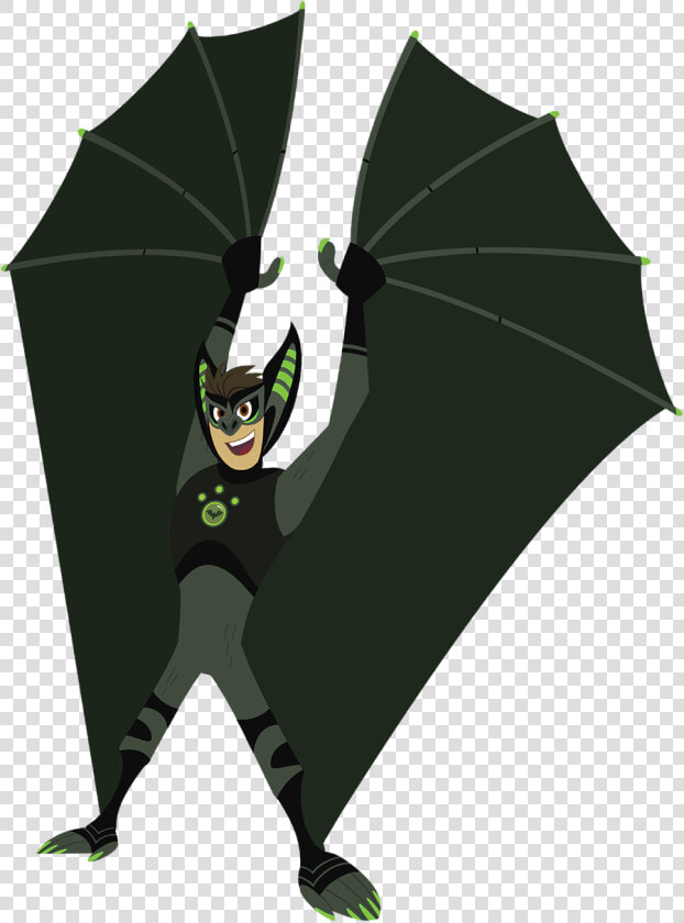 Chris In His Bat Creature Power Suit Holds Up His Wings   Wild Kratts Bat Power  HD Png DownloadTransparent PNG