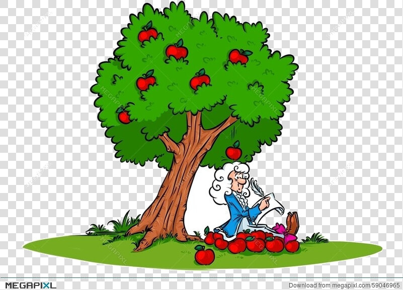 Apple Tree Newton Clipart Transparent Png   Apple Tree Cartoon Png  Png DownloadTransparent PNG