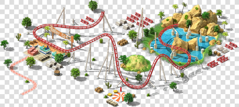 Roller Coaster L1   Amusement Park Png Transparent  Png DownloadTransparent PNG