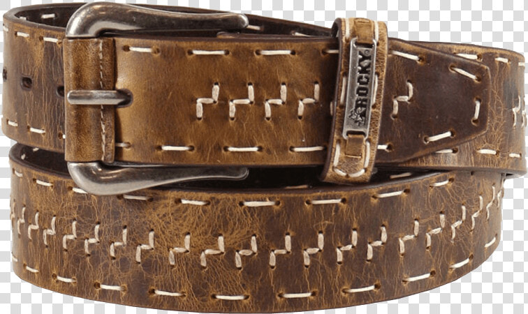 Rocky Men S Full grain Leather Outdoor Belt W cream   Mens Distressed Leather Belts  HD Png DownloadTransparent PNG