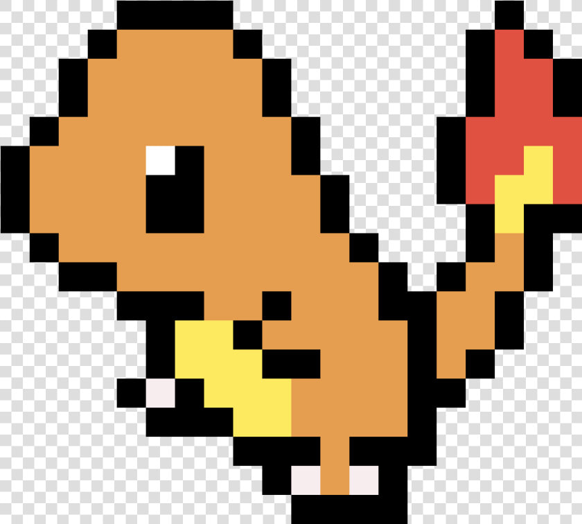 Pixel Pokémon Drawing   Charmander Pixel Art  HD Png DownloadTransparent PNG