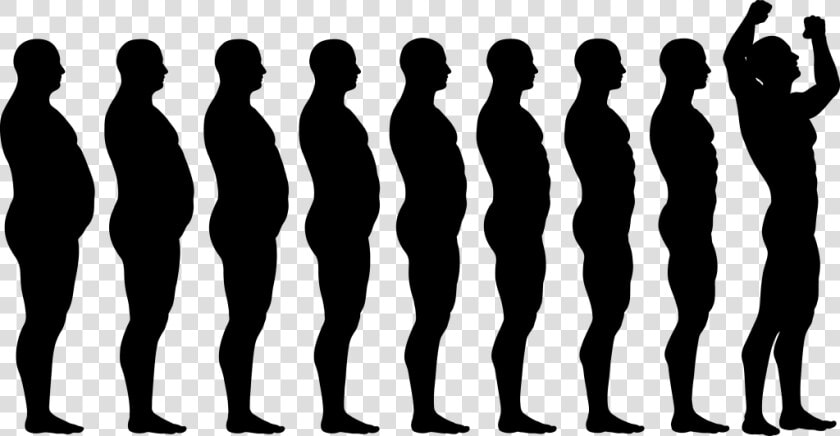 Before And After Silhouettes   Before And After Weight Loss  HD Png DownloadTransparent PNG