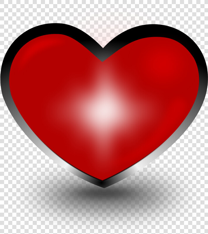 Broken Hearts Clip Art Download   Coracao Vermelho Com Bordas Pretas Em Png  Transparent PngTransparent PNG