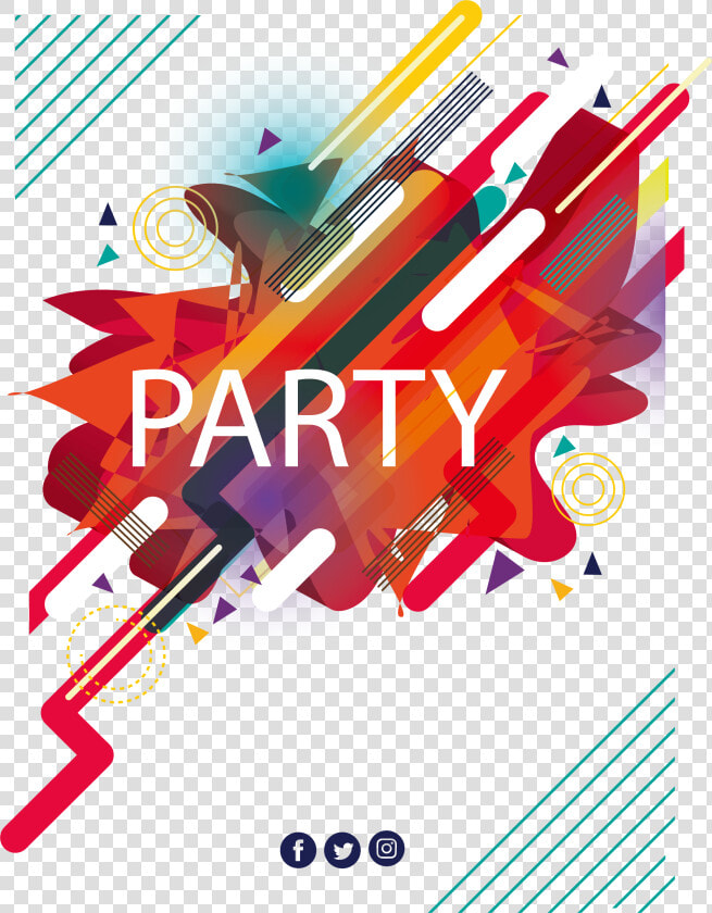 Vector Abstracts Party   Party Poster Png  Transparent PngTransparent PNG