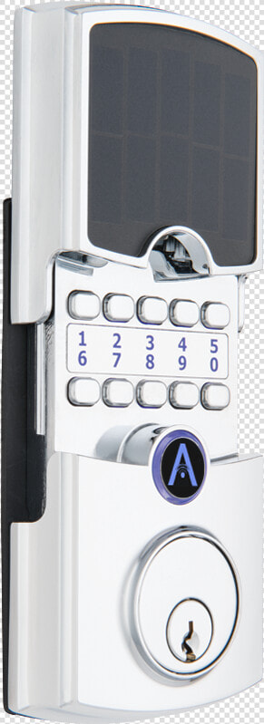 Array By Hampton Barrington Digital Deadbolt Polished   Double Cylinder Smart Lock Wifi  HD Png DownloadTransparent PNG