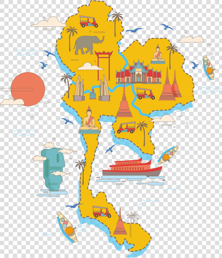 Thailand Map Vector Png  Transparent PngTransparent PNG