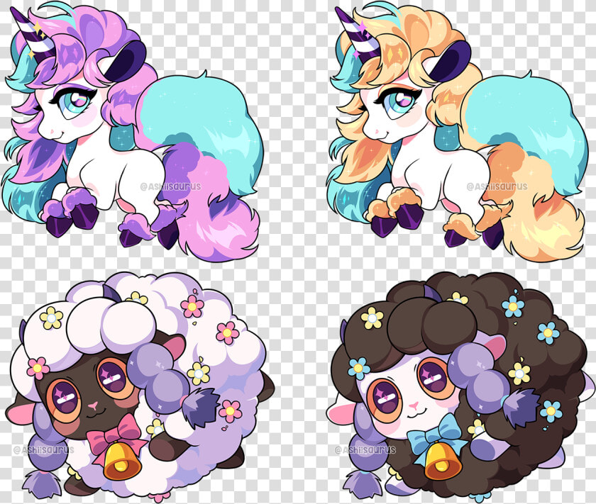 Galar Ponyta  amp  Wooloo Charms ♡   Cartoon  HD Png DownloadTransparent PNG