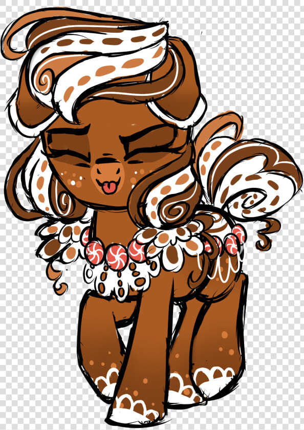 Rainjay xx  Eyes Closed  Food  Food Pony  Gingerbread   Illustration  HD Png DownloadTransparent PNG