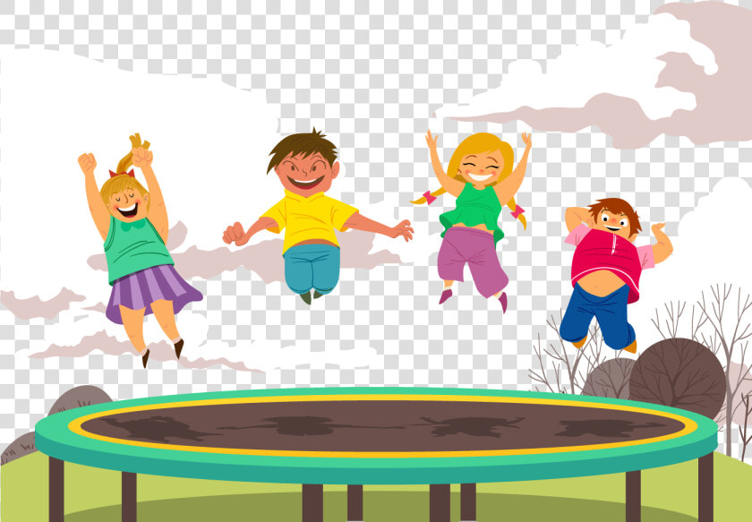 Clip Art Library Stock Child Trampolining Happy Children   Kids Trampoline Png  Transparent PngTransparent PNG