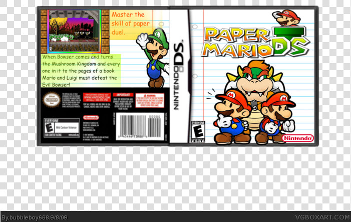 Paper Mario Ds Box Art Cover   Paper Mario  HD Png DownloadTransparent PNG