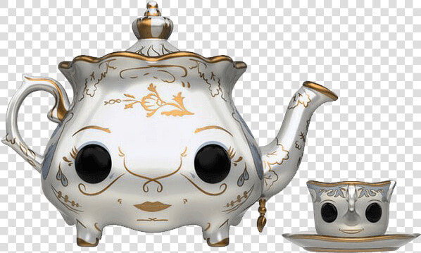 Beauty And The Beast Mrs Potts And Chip Pop Figure   Beauty And The Beast Mrs Potts 2017  HD Png DownloadTransparent PNG