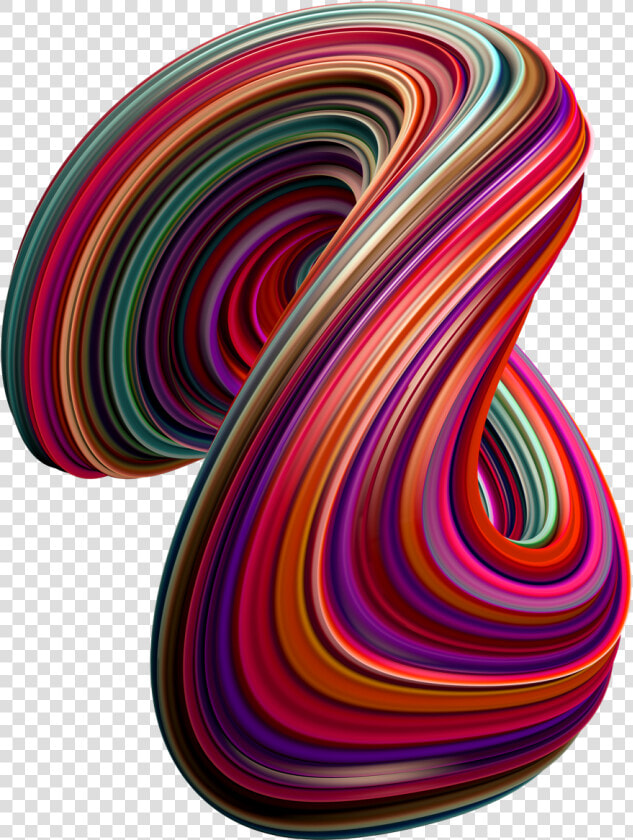 A Set Of 12 Dynamic Swirling 3d Shapes On Transparent   Dynamic Shapes 3d  HD Png DownloadTransparent PNG