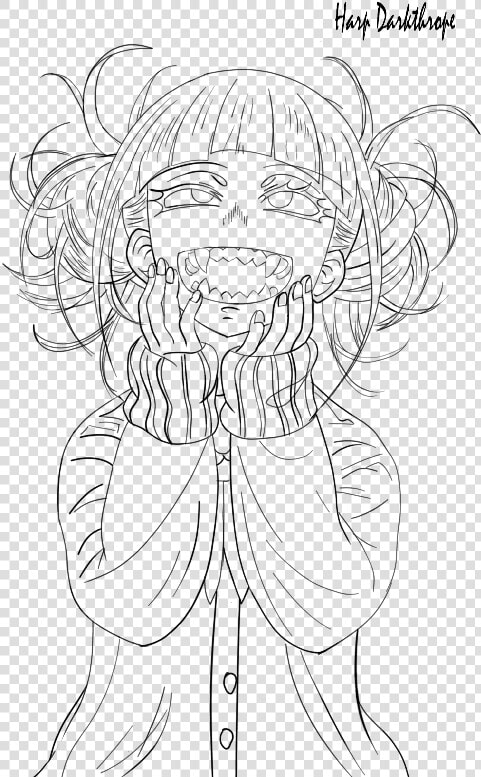 Himiko By Harp Darkthrope   Himiko Toga Line Art  HD Png DownloadTransparent PNG