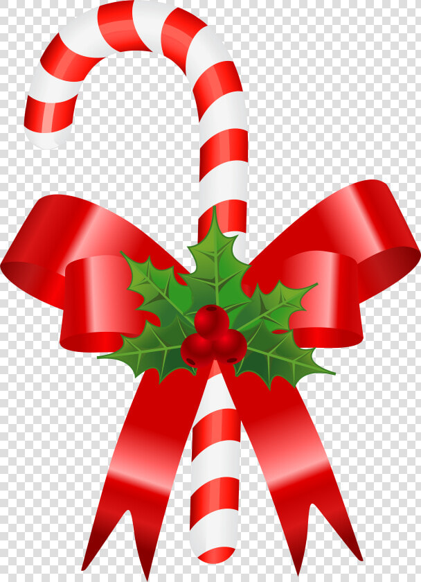 Christmas Candy Cane Gift Transparent Png Clip   Christmas Candy Cane Decorations  Png DownloadTransparent PNG