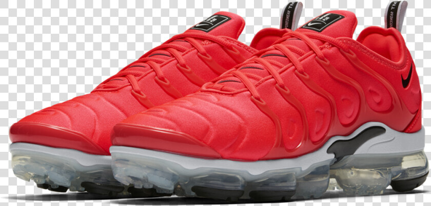 Nike Air Vapormax Plus Bright Crimson swoosh   Vapormax Air On Plus  HD Png DownloadTransparent PNG