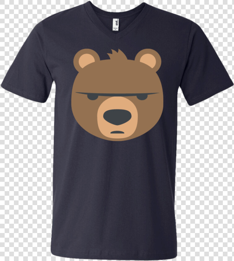 Big Bear Emoji Men S V Neck T Shirt   T shirt  HD Png DownloadTransparent PNG