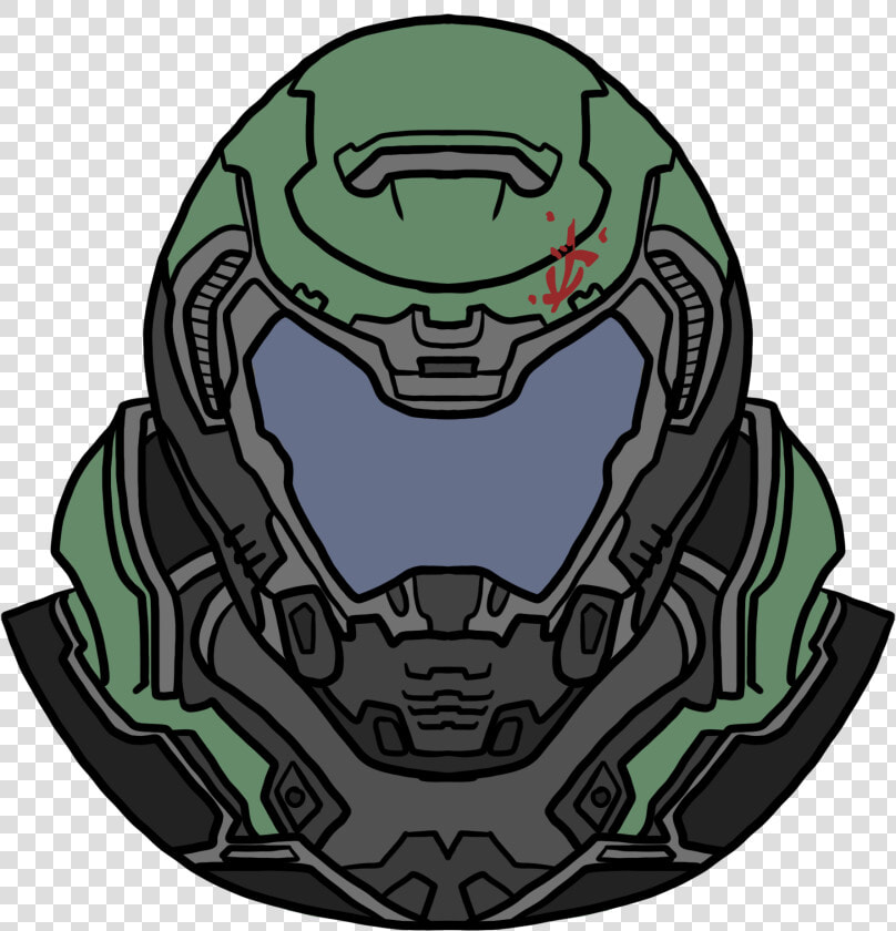 Doomguy Helmet Drawing  HD Png DownloadTransparent PNG