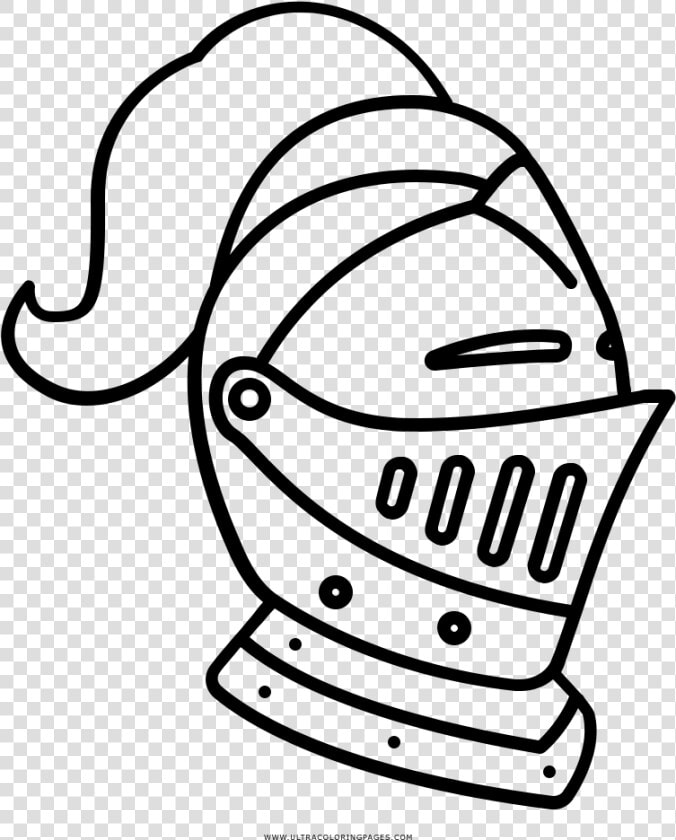 Knight Helmet Coloring Page   Transparent Knight Helmet Clipart  HD Png DownloadTransparent PNG