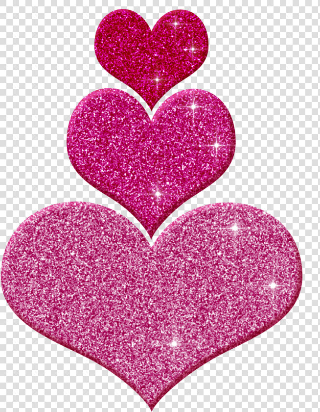 Pink Glitter Hearts Clipart   Pink Glitter Heart Clipart  HD Png DownloadTransparent PNG