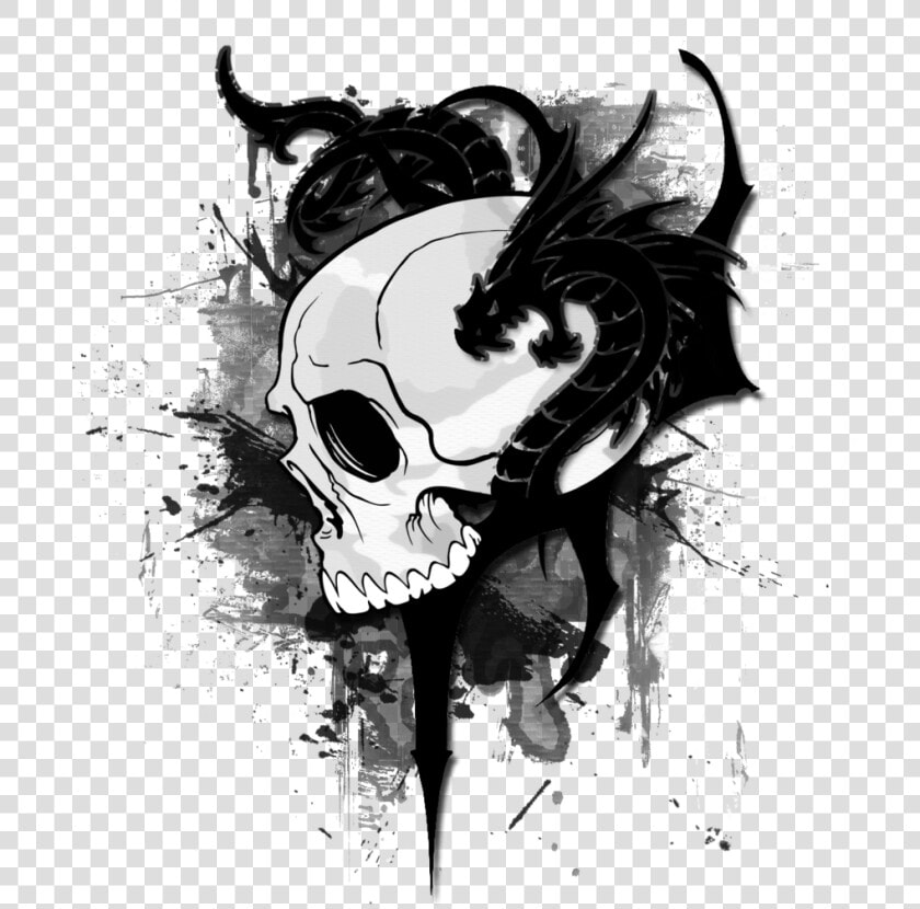 Skull Dragon Graffiti By Khirono Data src  img 153603   Skull Dragon  HD Png DownloadTransparent PNG