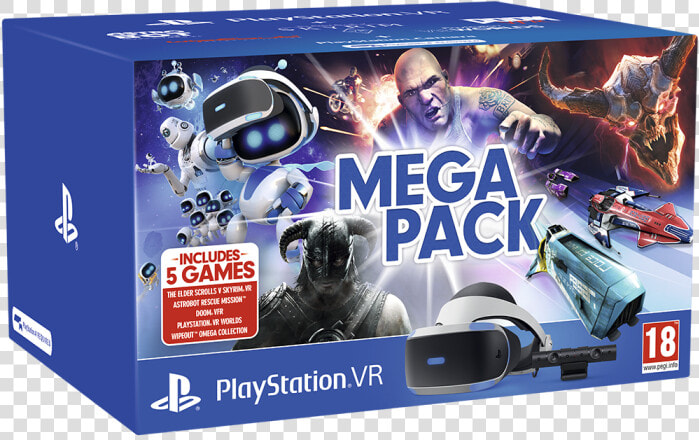 Playstation Vr Headset Mega Pack Incs 5 Games   Vr Bundle Mega Pack  HD Png DownloadTransparent PNG