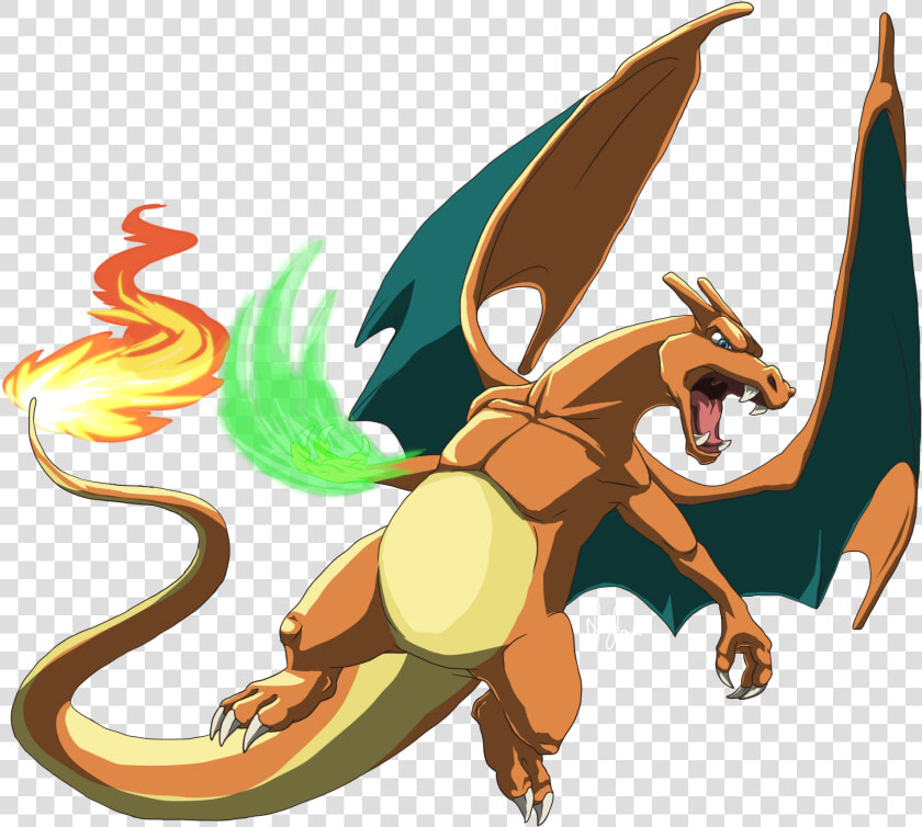  006 Charizard Used Dragon Claw And Flamethrower   Charizard Using Dragon Claw  HD Png DownloadTransparent PNG