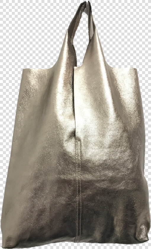 Middle Cut L003 Metallic Gold Tote Leather Shopping   Tote Bag  HD Png DownloadTransparent PNG