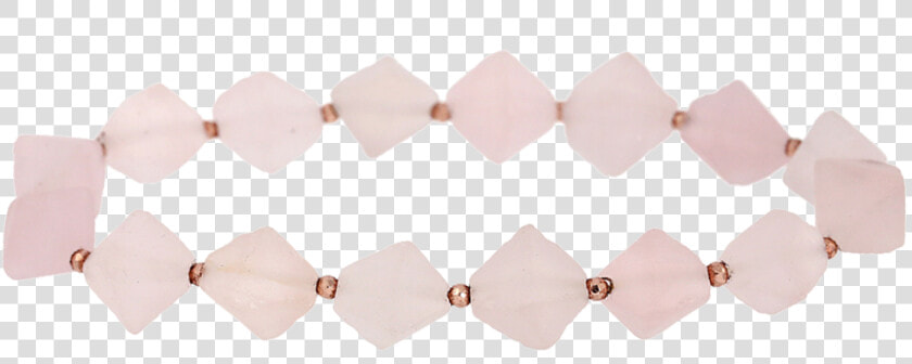 Rose Quartz Octahedron Gemstone Bracelet   Stitch  HD Png DownloadTransparent PNG