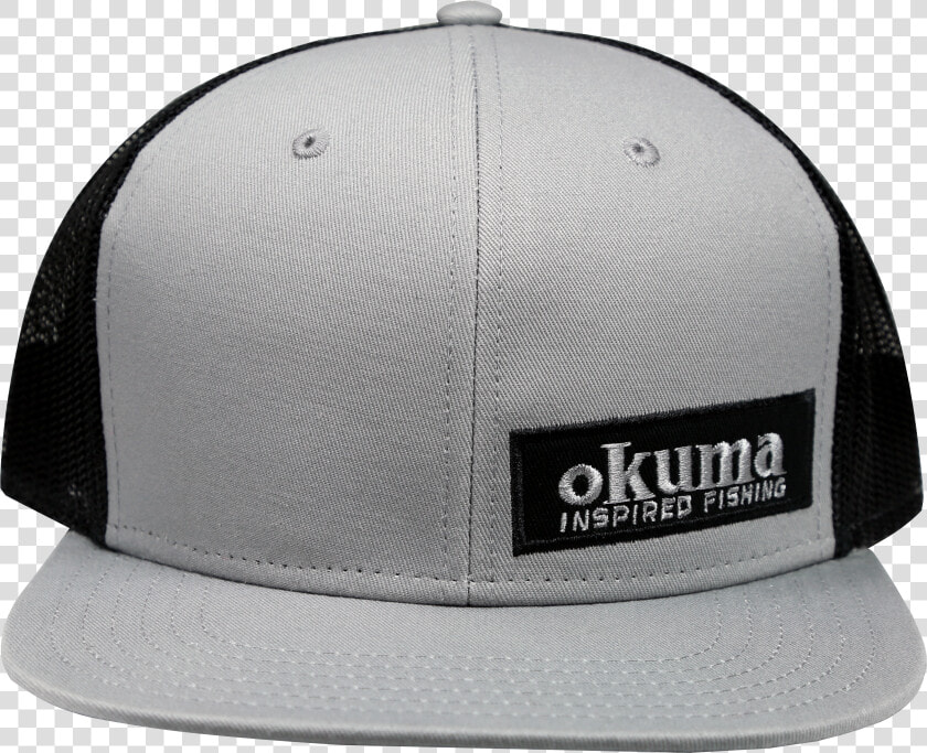 Okuma Mesh Back Flat Bill Grey Data large Image   cdn   Baseball Cap  HD Png DownloadTransparent PNG