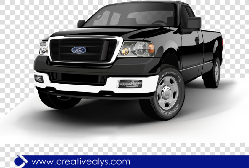 Ford Realistic Black Pickup Truck   2004 Ford F150  HD Png DownloadTransparent PNG