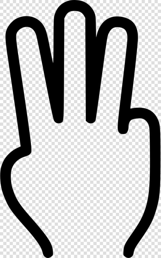 Finger Clipart Three Finger   Three Fingers Svg  HD Png DownloadTransparent PNG