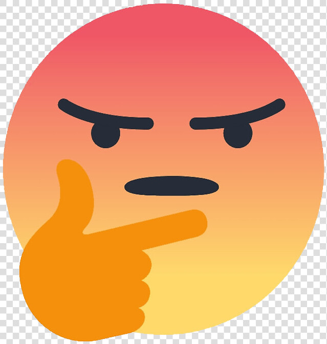 Facebook Angry Emoji Meme   Angry Thinking Emoji  HD Png DownloadTransparent PNG