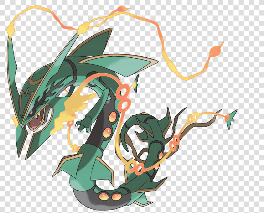 M Rayquaza Official 72dpi   Pokemon Mega Rayquaza  HD Png DownloadTransparent PNG