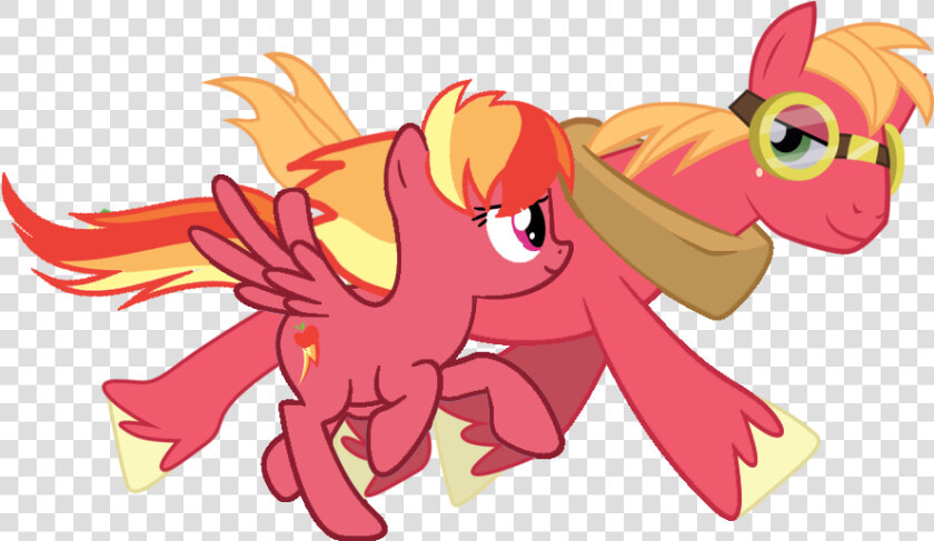 Daughter And Father Running   Mlp Rainbow Dash And Big Macintosh  HD Png DownloadTransparent PNG