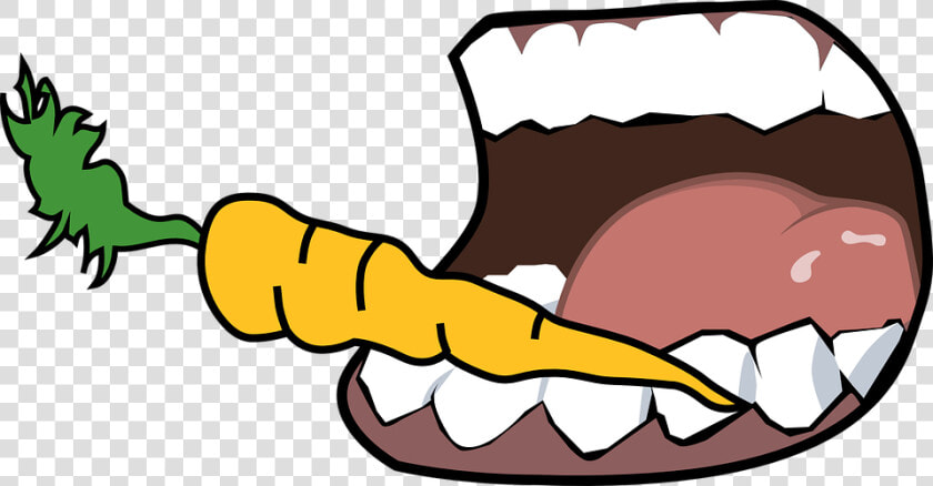 Carrot  Bite  Mouth  Teeth  Vegetable   Cartoon Mouth  HD Png DownloadTransparent PNG