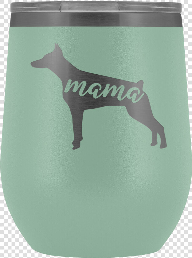 Doberman Pinscher Mama Wine Tumbler With Lid  Dog Mom   Dobermann  HD Png DownloadTransparent PNG