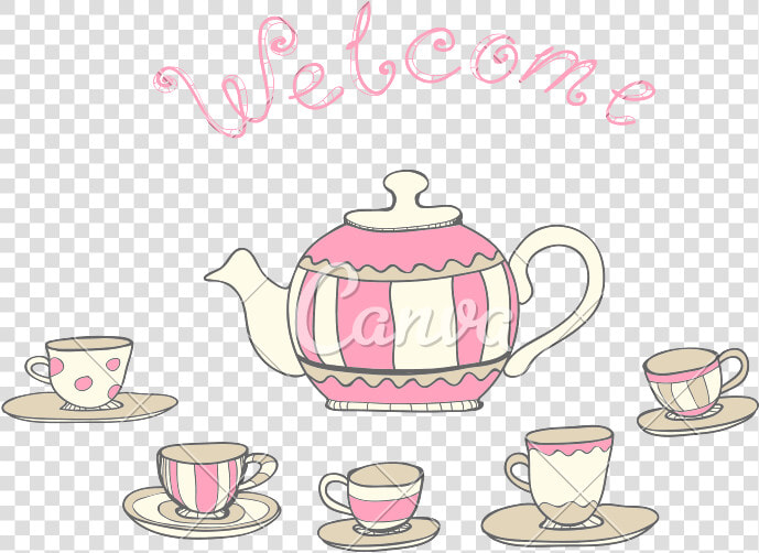 Invitation Portrait Illustrated Cup   Teacup  HD Png DownloadTransparent PNG