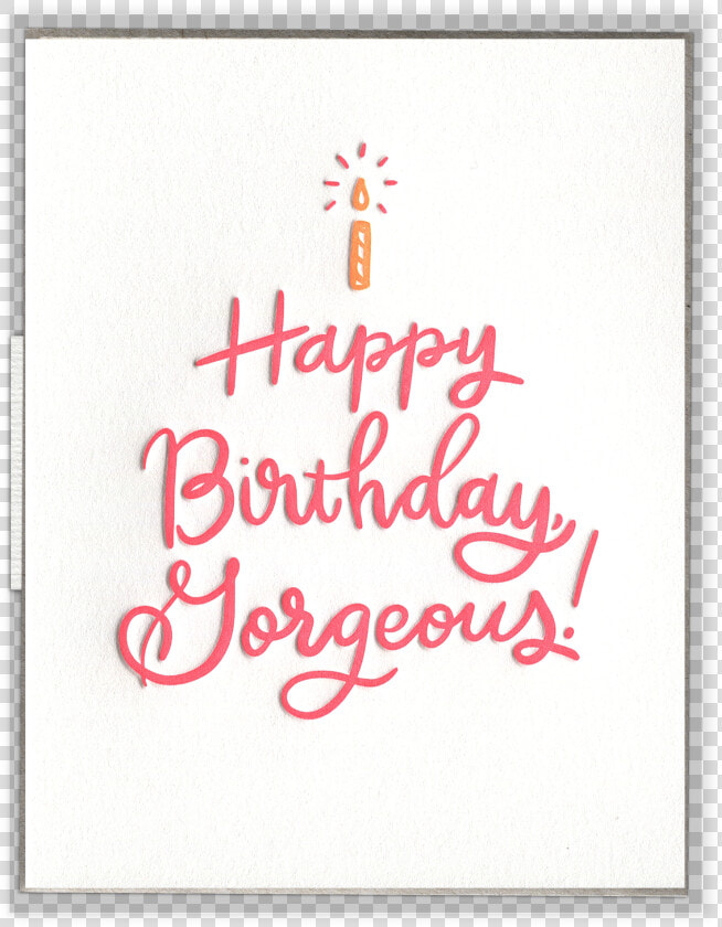 Happy Birthday Gorgeous Letterpress Greeting Card   Picture Frame  HD Png DownloadTransparent PNG