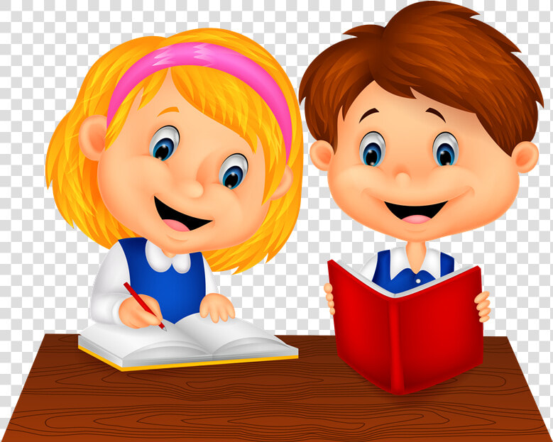 Cosas Para Photoscape Im   Boy And Girl Studying Cartoon  HD Png DownloadTransparent PNG