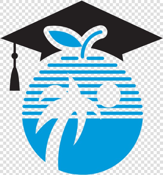 Blue Circle With A Palm Tree And Sun In Silhouette   Broward County Public Schools Logo Png  Transparent PngTransparent PNG