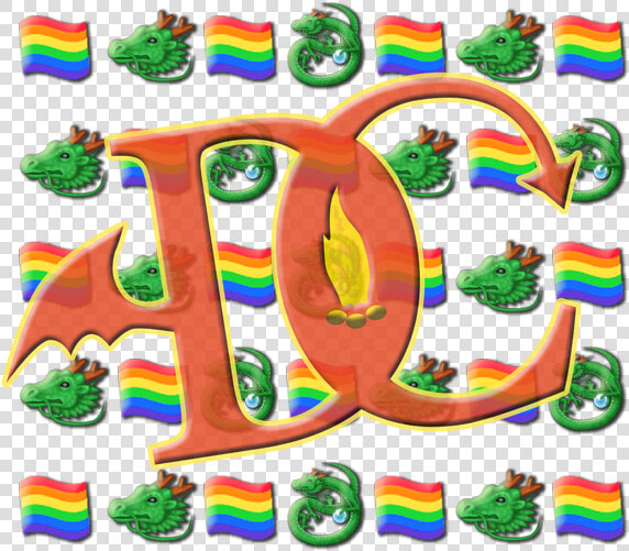 Rainbow Flags And Dragon Emojis Behind A Ghosted Dragon   Educational Toy  HD Png DownloadTransparent PNG