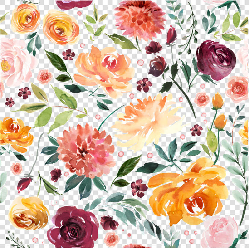 Colorful Color Flowers Transparent   Flower Collage Pattern  HD Png DownloadTransparent PNG