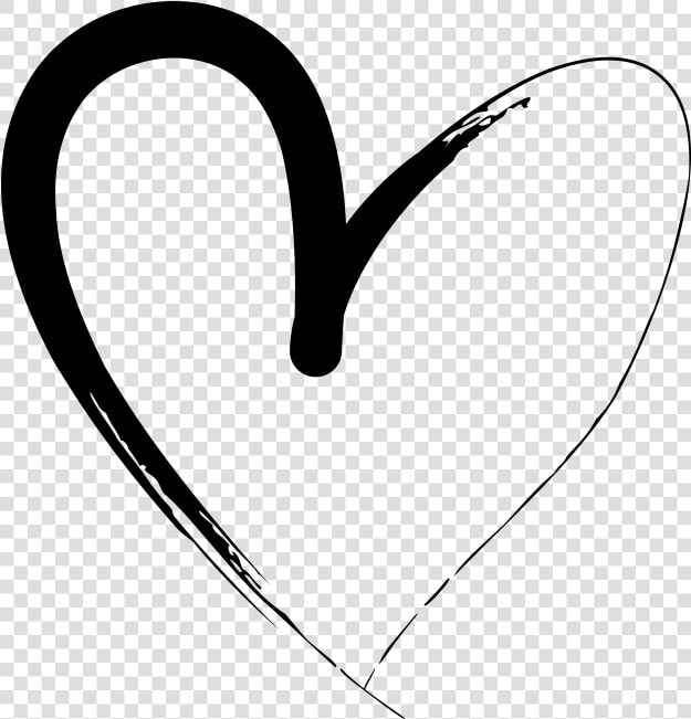 Heart Drawings Png  hand Drawn Heart   Line Art  Transparent PngTransparent PNG